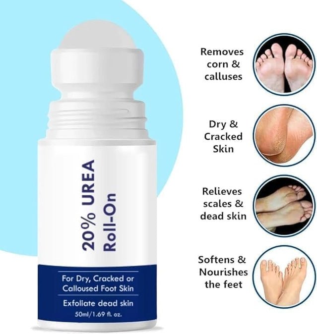 20% Urea Foot Cream Roll On 50ml (Pack of 2 ) - DropSells