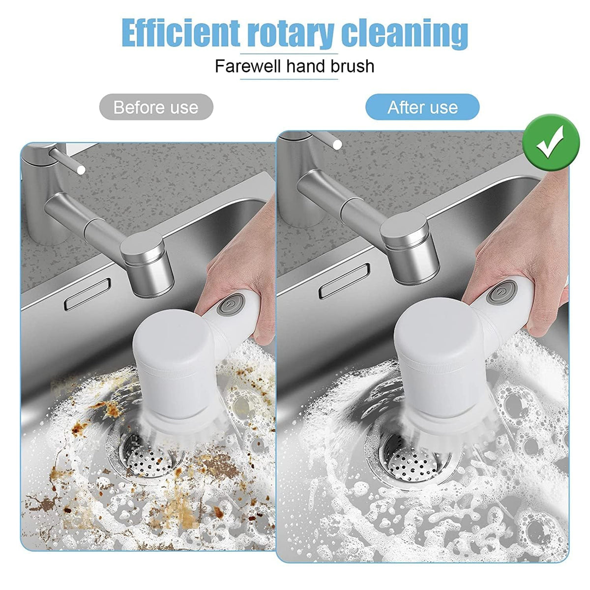 Electric Cleaning Brush, Electric Rotary Cleaning Brush with 3 Brush Heads - DropSells