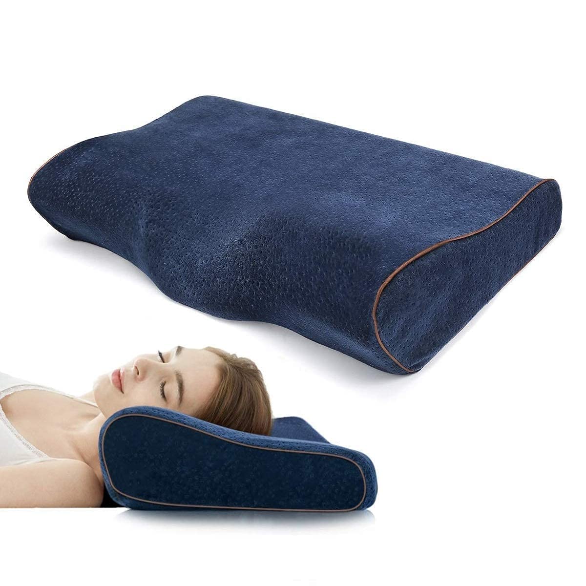 Memory Foam Pillow for Neck Pain Relief, Adjustable Ergonomic Cervical Pillow - DropSells