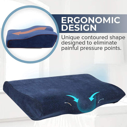 Memory Foam Pillow for Neck Pain Relief, Adjustable Ergonomic Cervical Pillow - DropSells