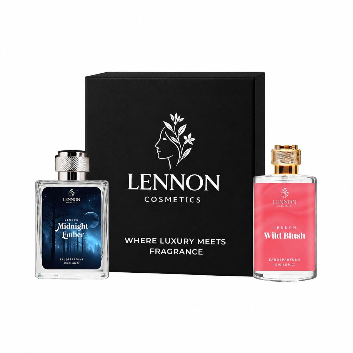 MIDNIGHT EMBER & WILD BLUSH Eau De Parfum Gift Set for Men & Women - DropSells
