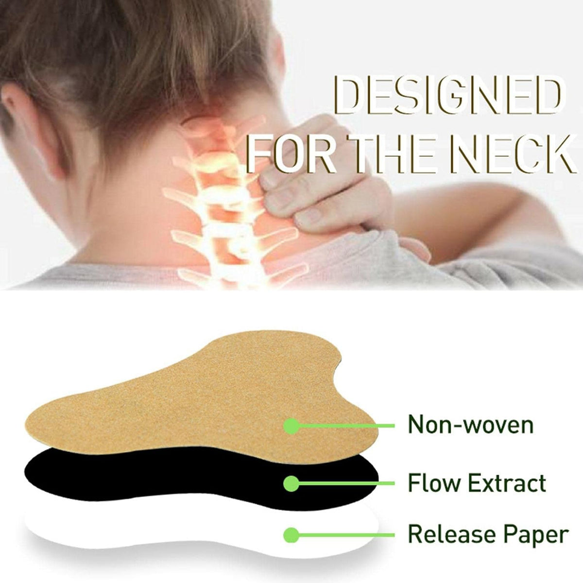 Natural Cervical Patch Relaxing Pain Plaster Sticker Self Adhesive (Pack of 2 ) - DropSells