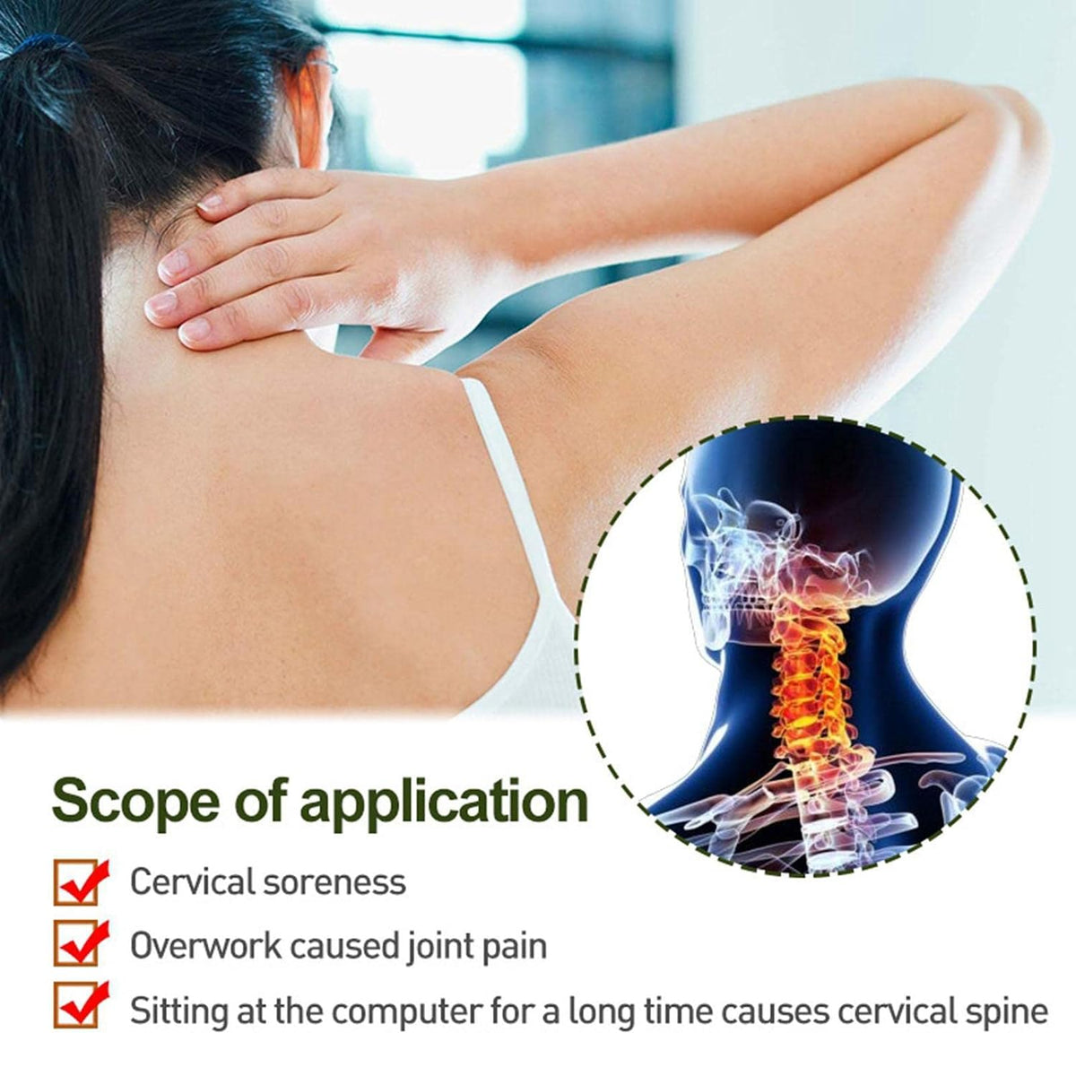 Natural Cervical Patch Relaxing Pain Plaster Sticker Self Adhesive (Pack of 2 ) - DropSells