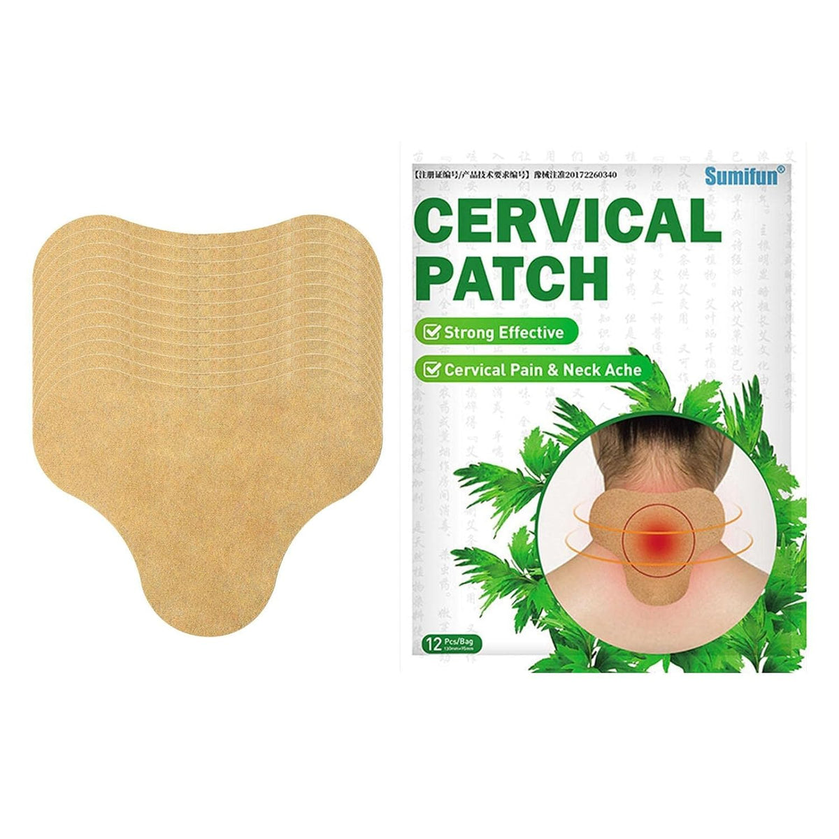 Natural Cervical Patch Relaxing Pain Plaster Sticker Self Adhesive (Pack of 2 ) - DropSells