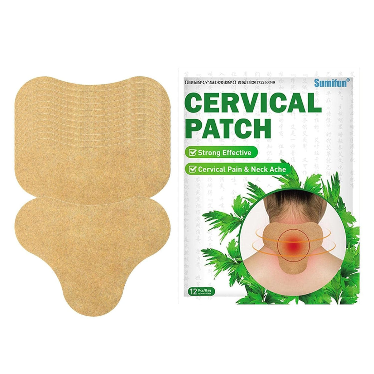 Natural Cervical Patch Relaxing Pain Plaster Sticker Self Adhesive (Pack of 2 ) - DropSells