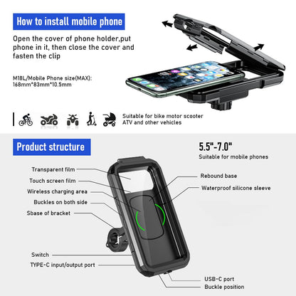 Phone Holder for Bike Outdoor Waterproof Phone Mount 360° Rotation - DropSells