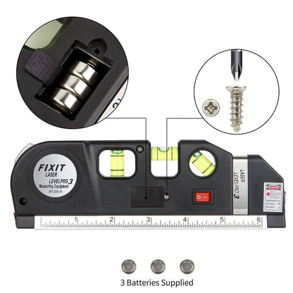 Spirit Level, Multipurpose Laser Measure Tool, Spirit Level Standard Metric Ruler Laser Measuring Tape - DropSells