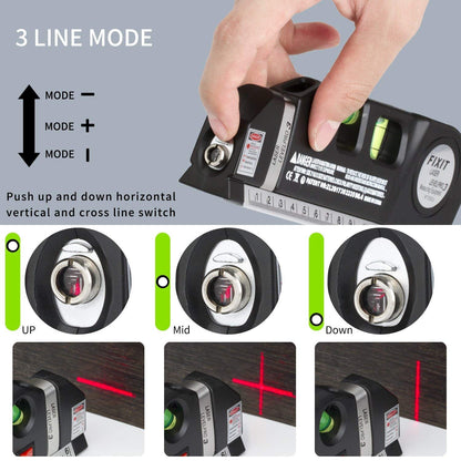 Spirit Level, Multipurpose Laser Measure Tool, Spirit Level Standard Metric Ruler Laser Measuring Tape - DropSells